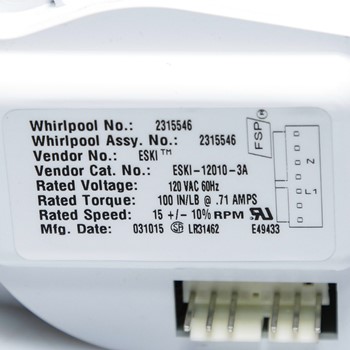 Motor W10822635 CKD50728