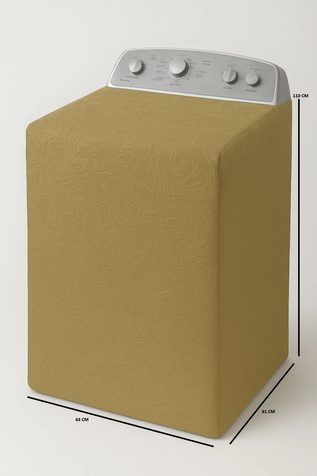 FORRO PARA LAVADORA MANUAL, PANEL ATRÁS, MANGUERAS ATRÁS 22-23 LB/10-11KG (110X61X63) CM CARGA SUPERIOR BEIGE WHIRLPOOL CKD90498