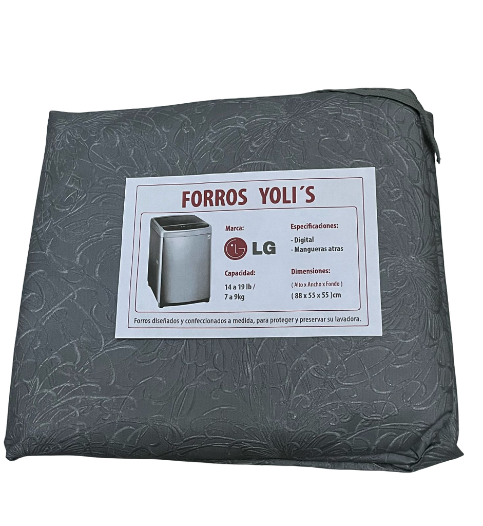 FORRO GRIS DIGITAL Y MANGUERAS ATRÁS 14-19LB/7-9KG (88X55X55) CM LAVADORA  LG CKD90479