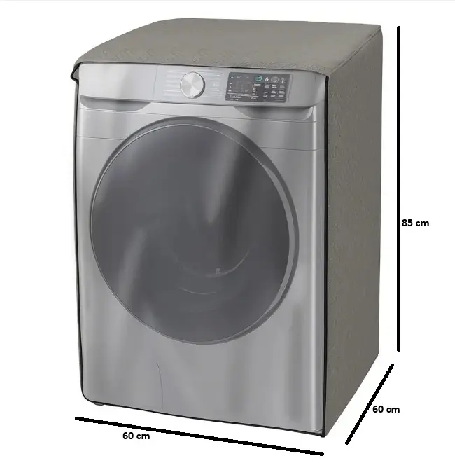 FORRO GRIS MANGUERAS ATRAS Y FRENTE TRANSPARENTE 22/26LB 10/11KG (85X60X60) CM LAVADORA - CARGA FRONTAL WHIRLPOOL,SAMSUNG,HACEB,LG CKD90413