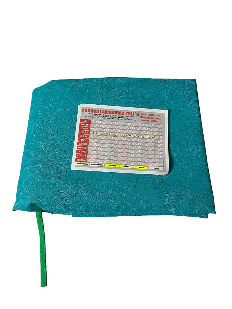 FORRO PARA LAVADORA - CARGA FRONTAL - MANGUERAS Y FRENTE TRANSPARENTE 29/33LB 31KG HACEB (105x65x64) CM AZUL- AGUAMARINA CKD90416