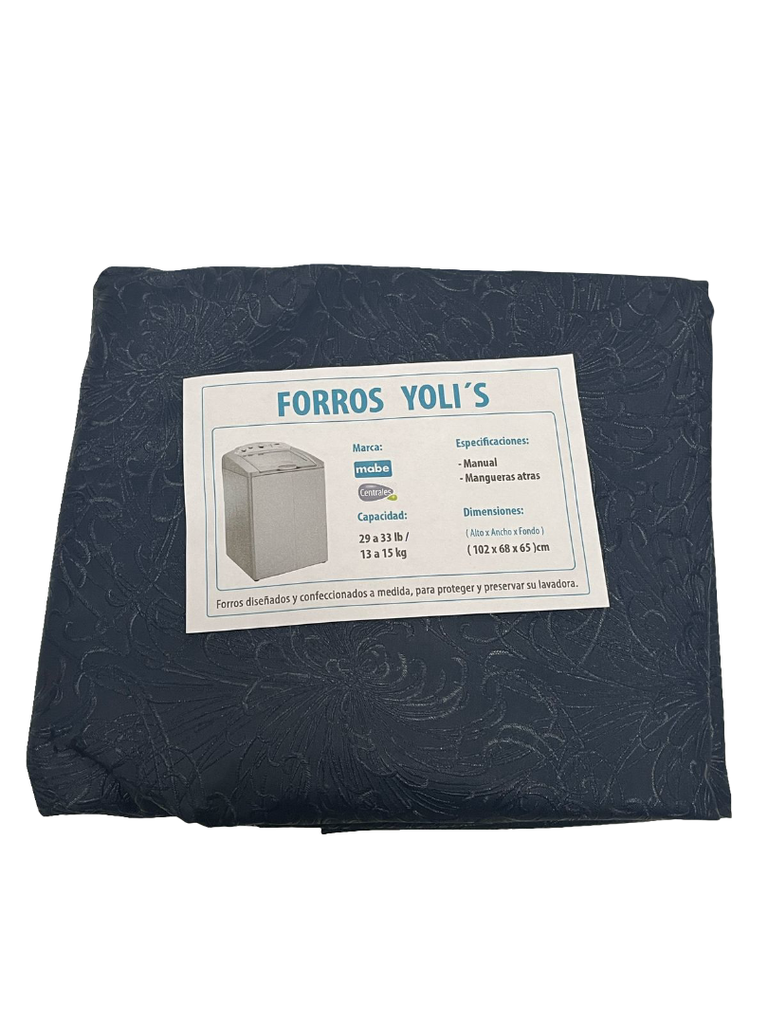 FORRO PARA LAVADORA - MANUAL MANGUERAS ATRÁS 29-33LB/13-15KG (102X68X65) CM CARGA SUPERIOR MABE CENTRALES - AZUL CKD90430